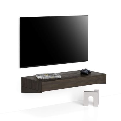 Floating tv stand Evolution 35.4 x 15.7 in, Dark Walnut