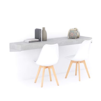 Evolution wall mounted desk 70.8x15.7 in, Concrete Effect, Grey