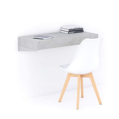 Evolution wall mounted desk 35.4x15.7 in, Concrete Effect, Grey