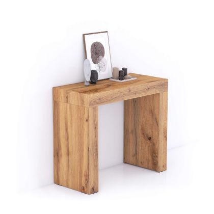 Evolution Console Table 35.4x15.7 in, Rustic Oak