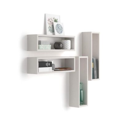 Set of 4 Iacopo cube wall units, Ashwood White main image