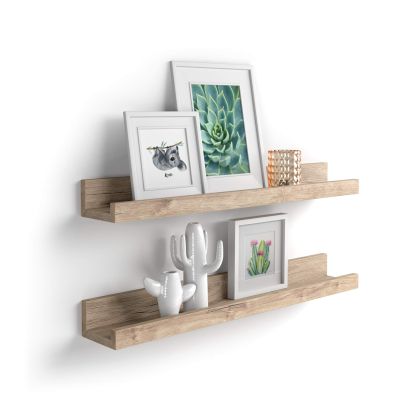 Set of 2 First picture shelves, 23.62 in, Oak