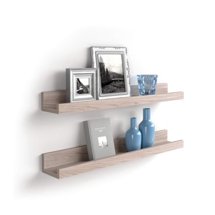 Set of 2 First picture shelves, 23.62 in, Pearled Elm