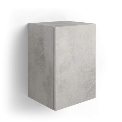 Iacopo cube wall unit with door, Concrete Effect, Grey