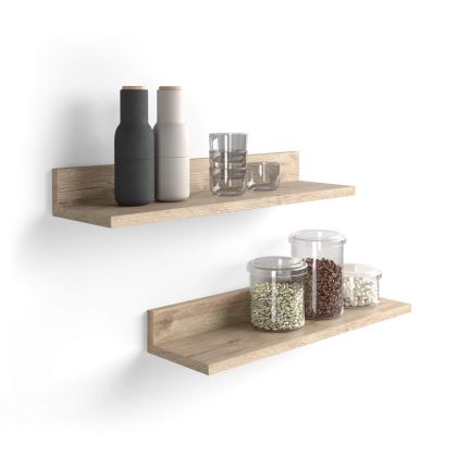 Set of 2 Rachele shelves, 23.62 in, Oak main image