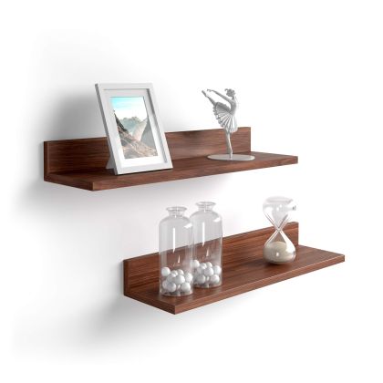 Set of 2 Rachele shelves, 31.49 in, Walnut main image