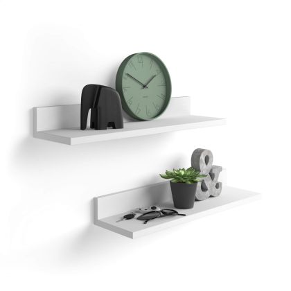 Set of 2 Rachele shelves, 23.62 in, Ashwood White main image