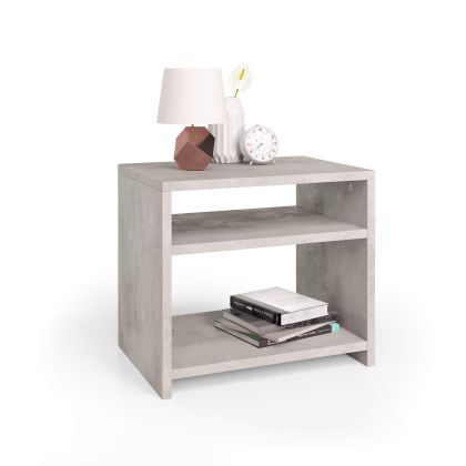 Martino Nightstand, Concrete Effect, Grey main image