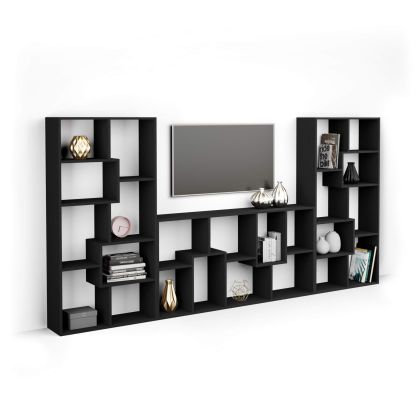 Iacopo TV wall unit, Ashwood Black