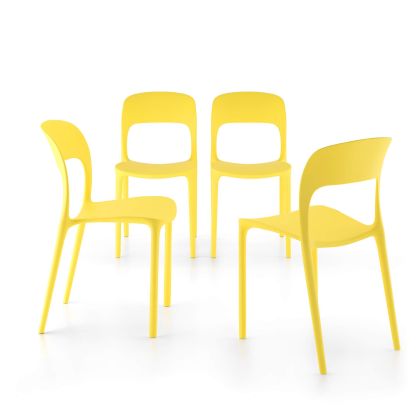 Amanda chairs, set of 4, Yellow main image