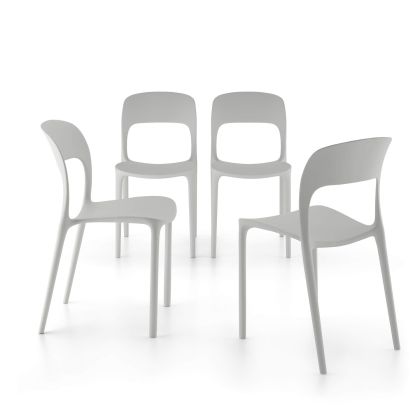 Amanda chairs, set of 4, Grey