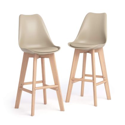 Greta nordic style stools, Set of 2, Beige