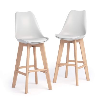 Greta nordic style stools, Set of 2, White