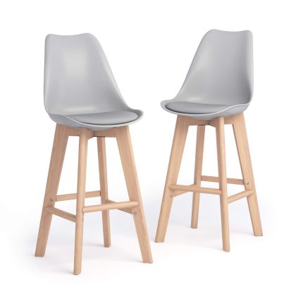 Greta nordic style stools, Set of 2, Grey