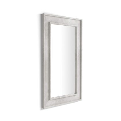 Angelica Wall Mirror, 44.1x 26.4 in, Concrete Effect, Grey