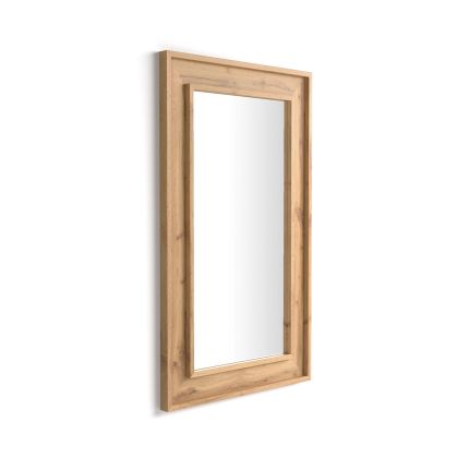 Angelica Wall Mirror, 44.1x 26.4 in, Rustic Oak