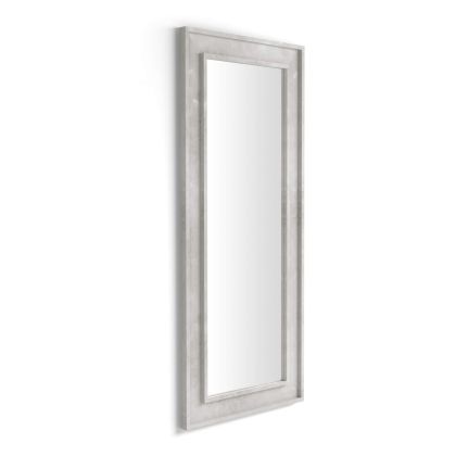 Angelica wall / floor Mirror, 63x 26.4 in, Concrete Effect, Grey