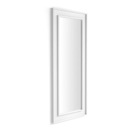 Angelica wall / floor Mirror, 63x 26.4 in, Ashwood White