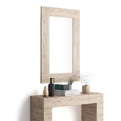 Evolution Rectangular Wall Mirror, 46.5 x 28.7 in, Oak main image