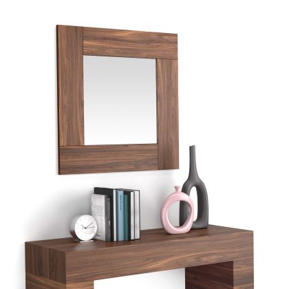 Evolution Square Wall Mirror, 28.7 x 28.7 in, Walnut main image