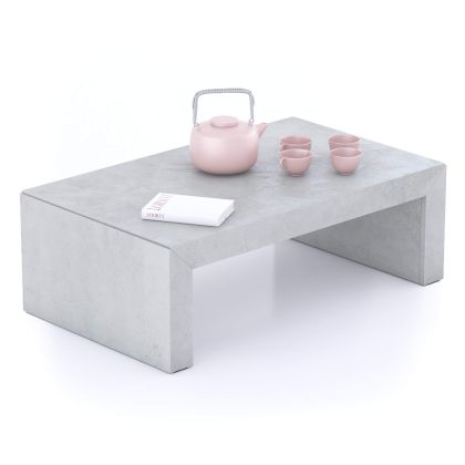 Angelica, Italian Style, low Coffee Table, Concrete Effect, Grey