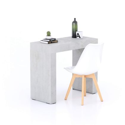 Evolution Desk 35.4 x 15.7 in, Concrete Effect, Grey with Two Legs main image