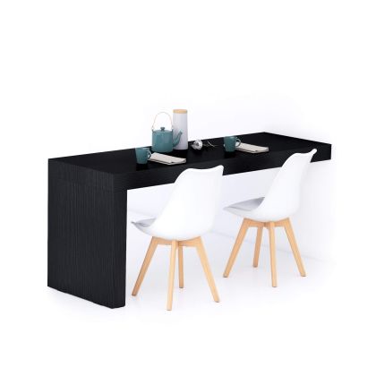 Evolution dining table 70.9 x 23.6 in, Ashwood Black with One Leg main image