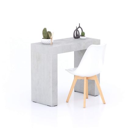 Evolution dining table 35.4 x 15.7 in, Concrete Effect, Grey with Two Legs main image