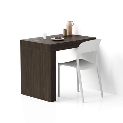 Evolution dining table with One Leg 35.4 x 23.6 in, Dark Walnut main image
