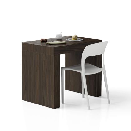 Evolution dining table with Two Legs 35.4 x 23.6 in, Dark Walnut main image