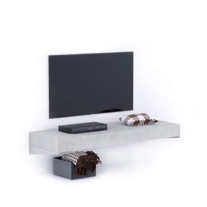 Floating tv stand Evolution 47.2 x 15.7 in, Concrete Effect, Grey main image