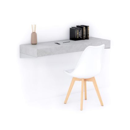 Evolution wall mounted desk 47.2x15.7 in, Concrete Effect, Grey