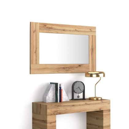 Evolution Rectangular Wall Mirror, 46.5 x 28.7 in, Rustic Oak