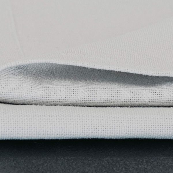 Gioele Cotton table runner 17.71 x 110.23 in, Light grey detail image 2