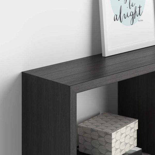 Wall-mounted Cube Shelf, First, Ashwood Black detail image 1