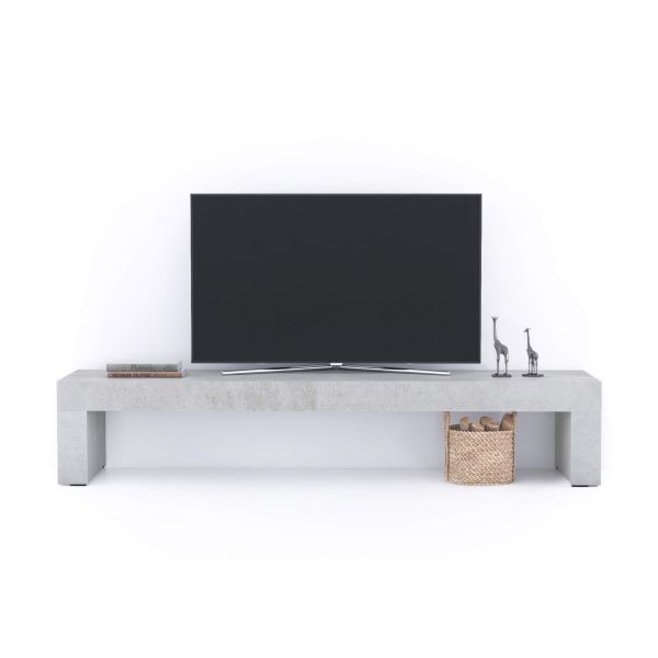 Evolution TV Stand 70.8x15.7 in, Concrete Effect, Grey detail image 1
